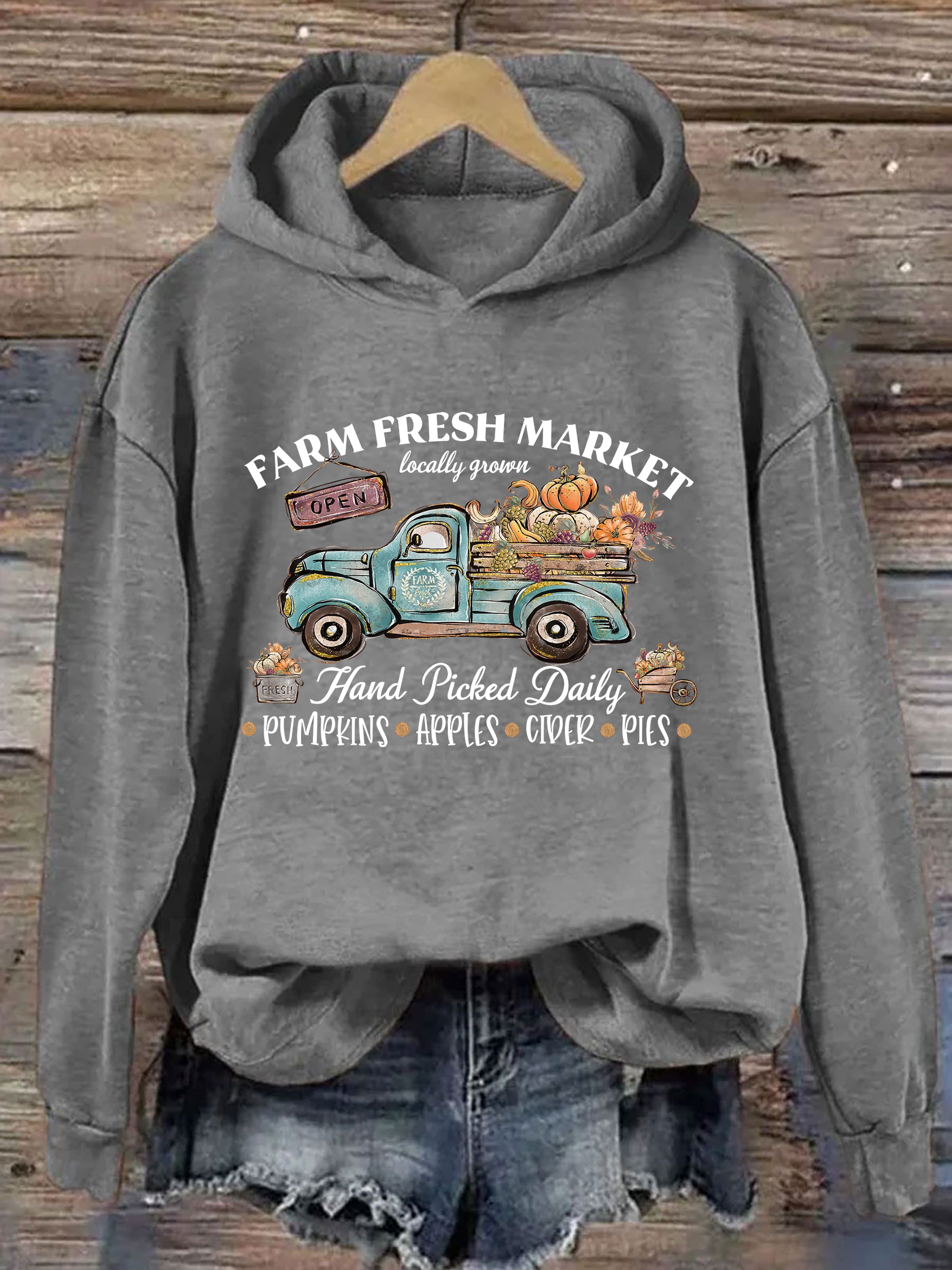 Farm Fresh Market Hand Picked Daily Hoodie
