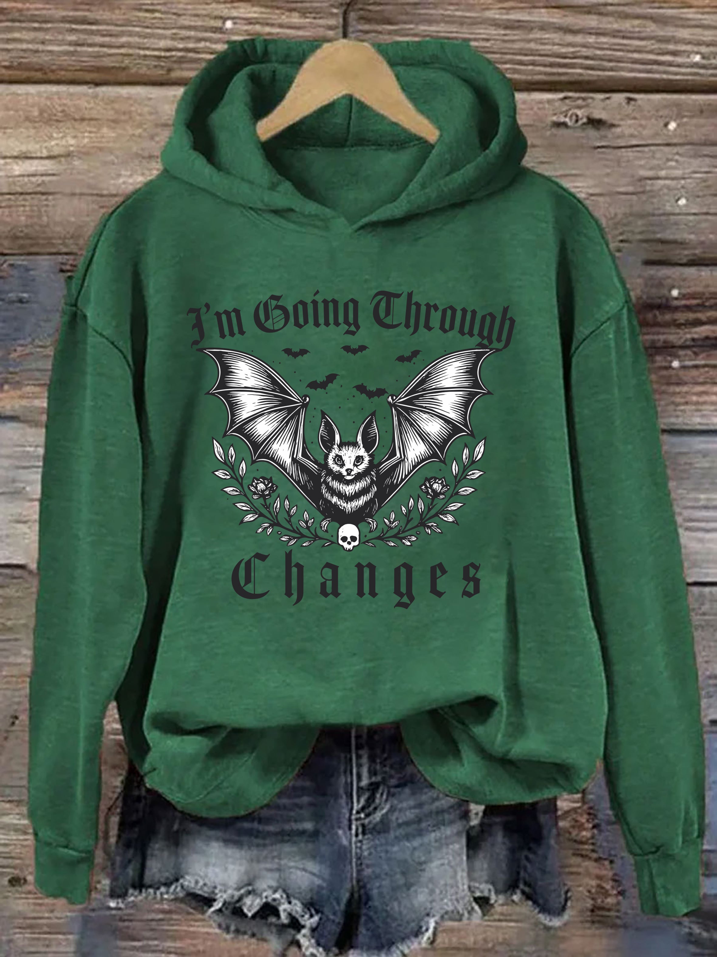 Vintage Gothic Bat Hoodie
