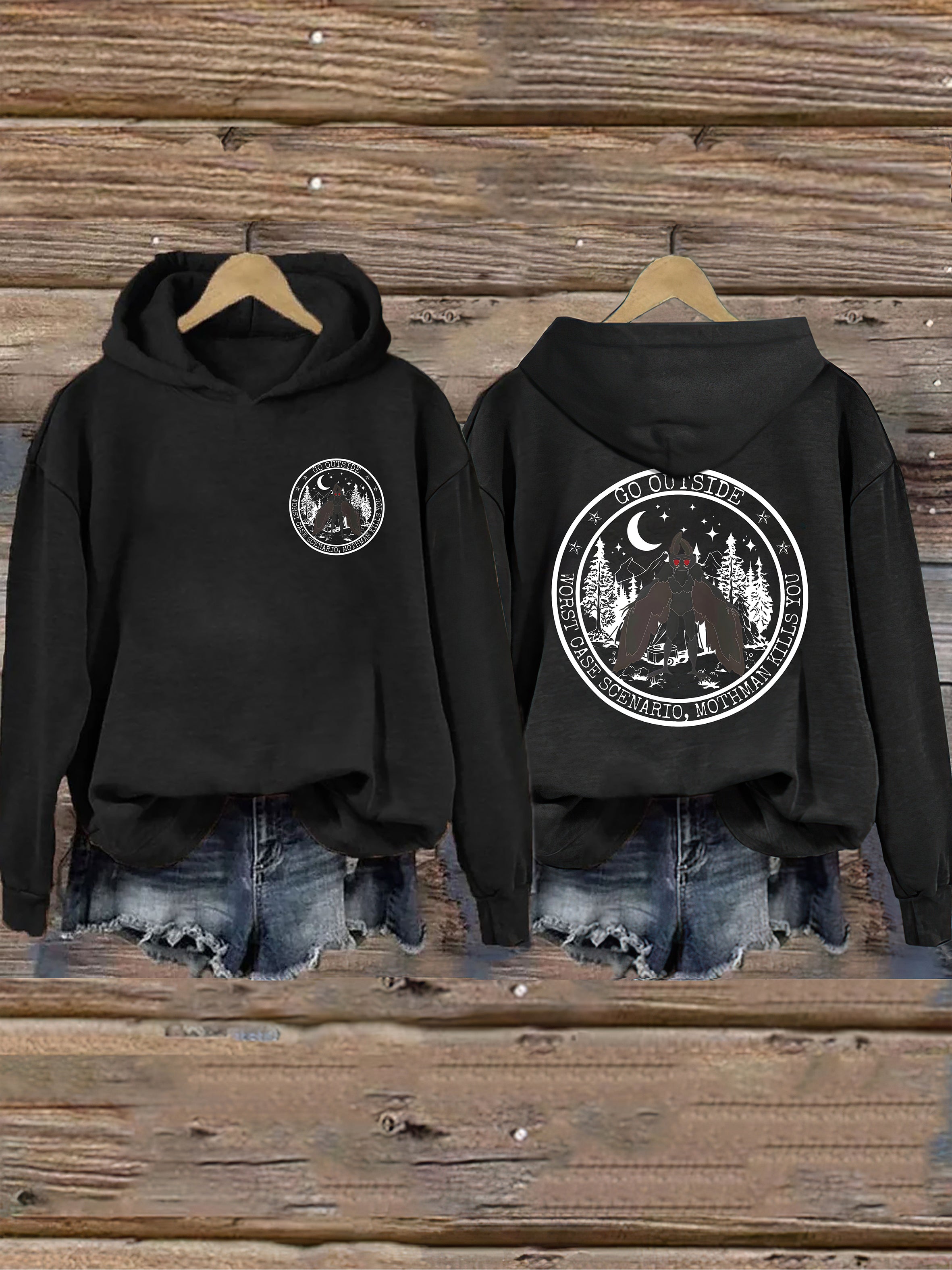 Go Outside Worst Case Scenario Mothman Hoodie