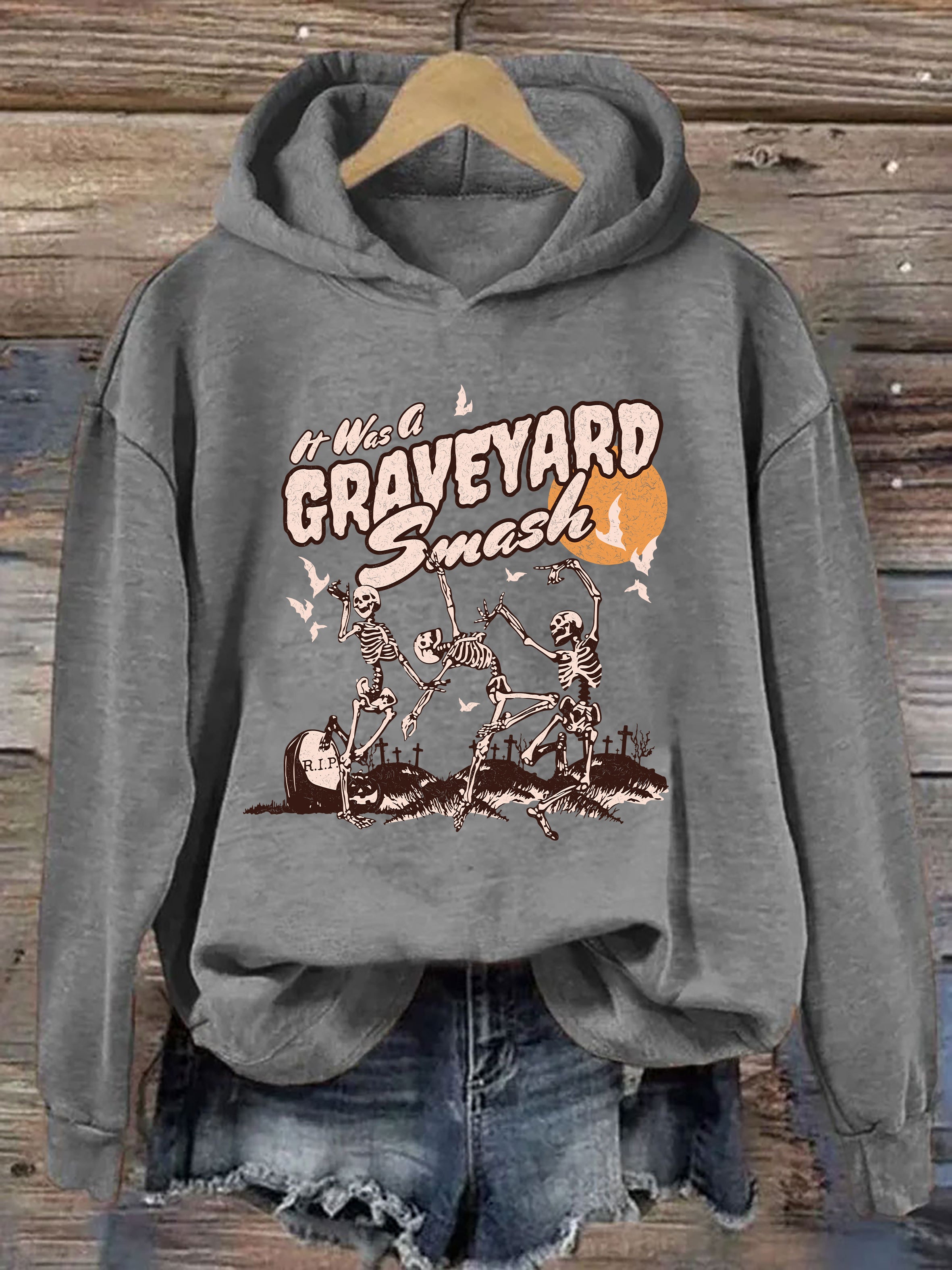 Retro Skeleton Halloween Hoodie