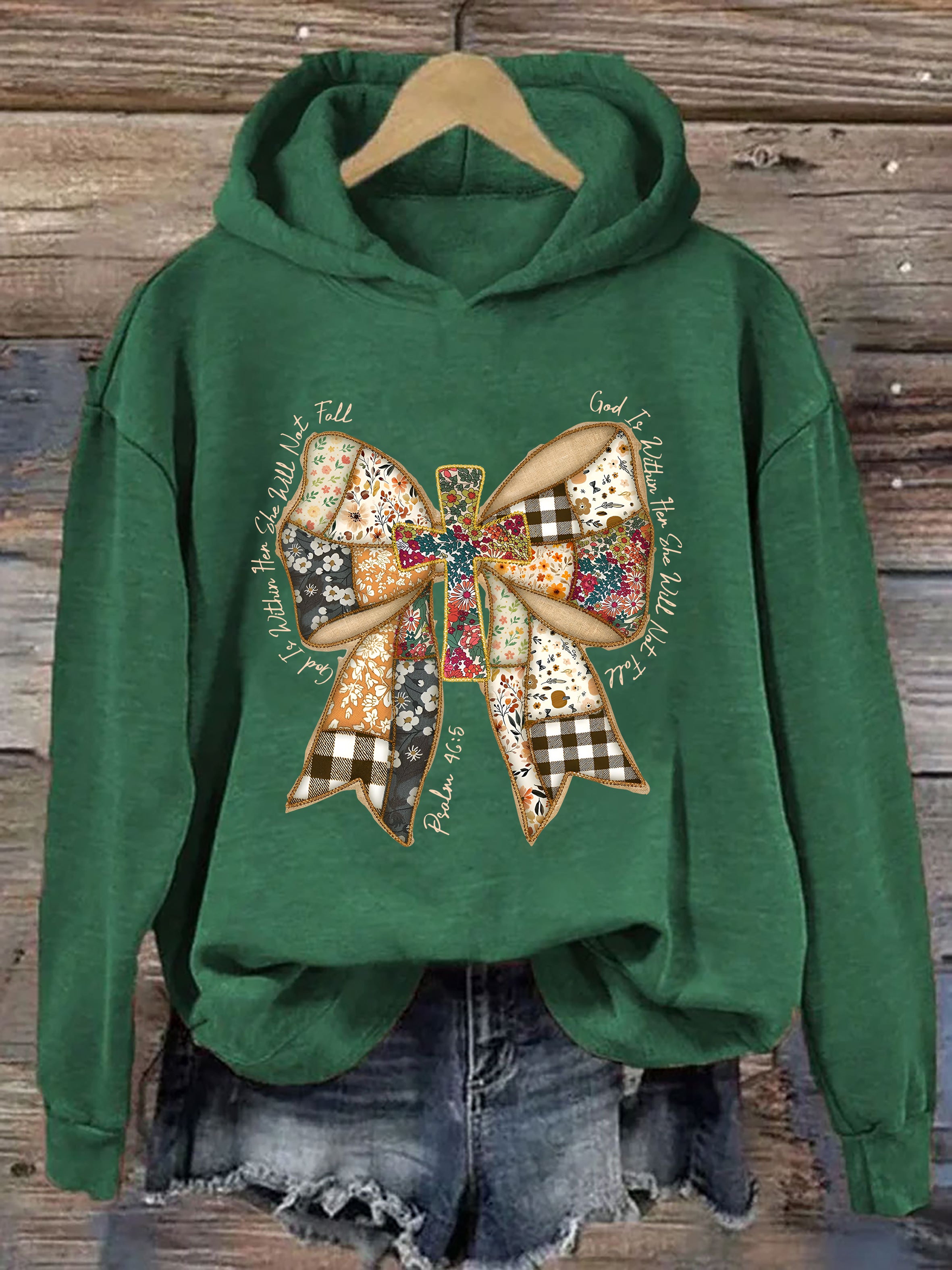 Jesus God Is Within Her Coquette Hoodie