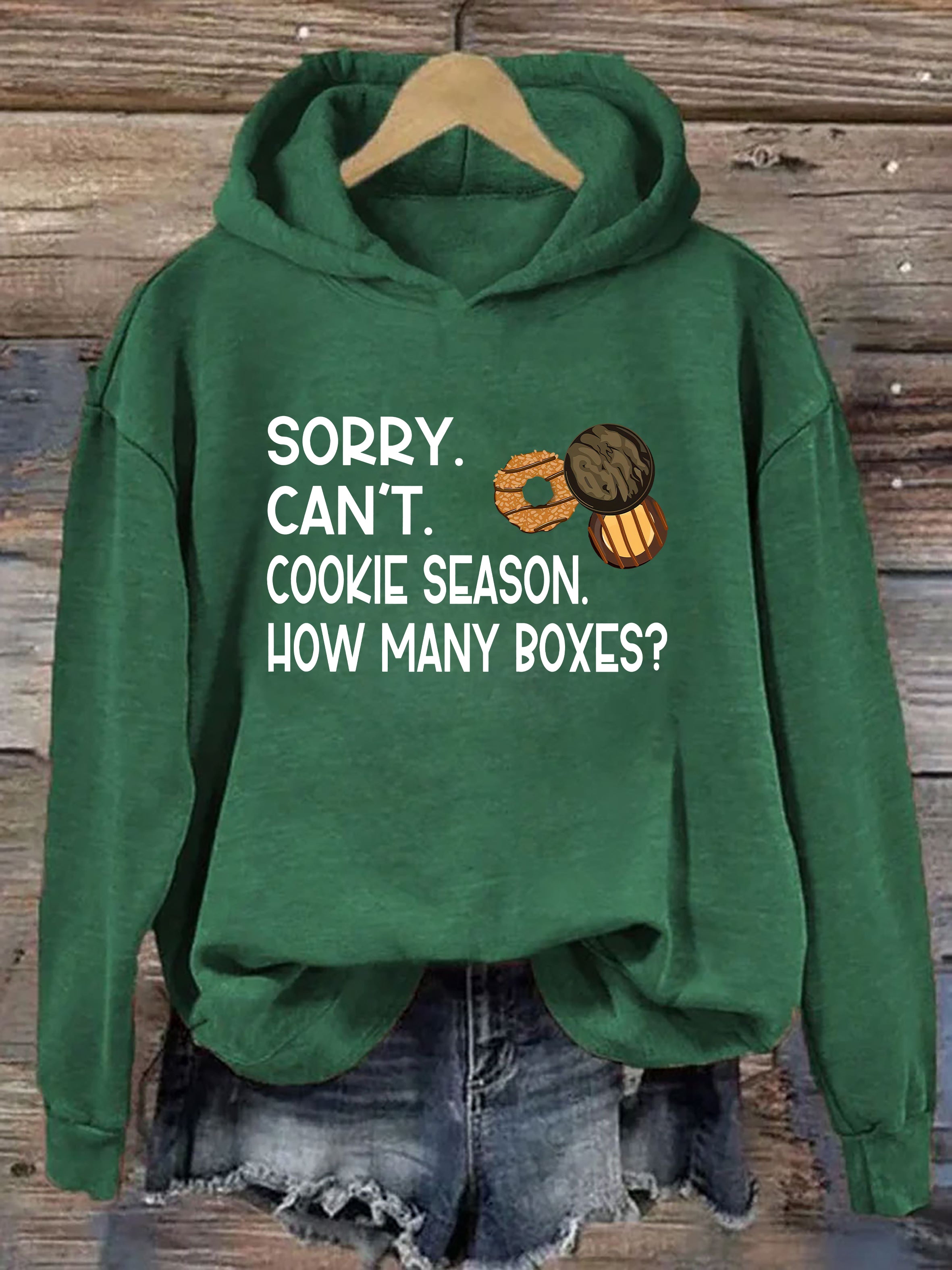 Sorry Can't Cookie Season How Many Boxes Hoodie