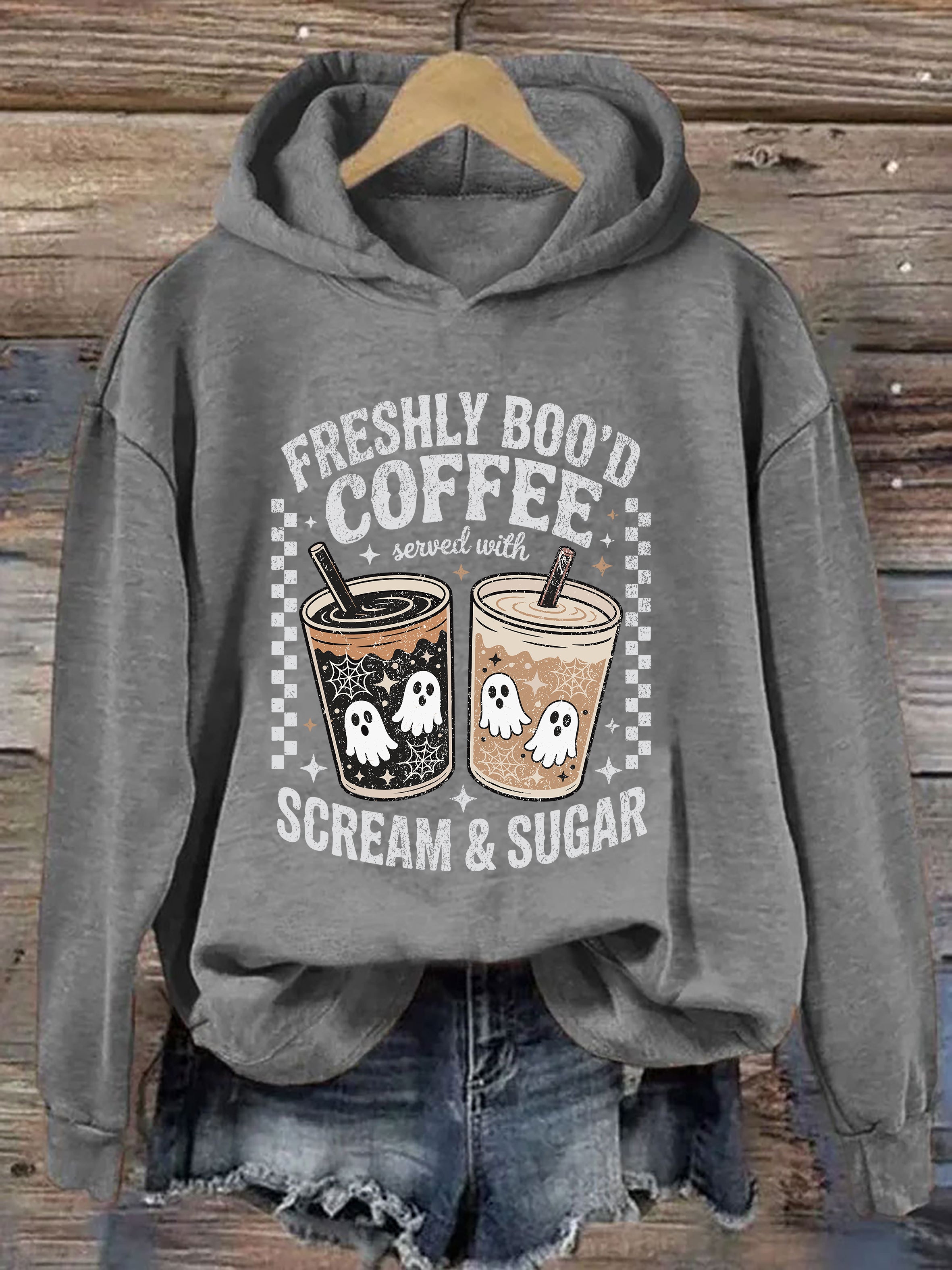 Ghost Halloween Coffee Hoodie
