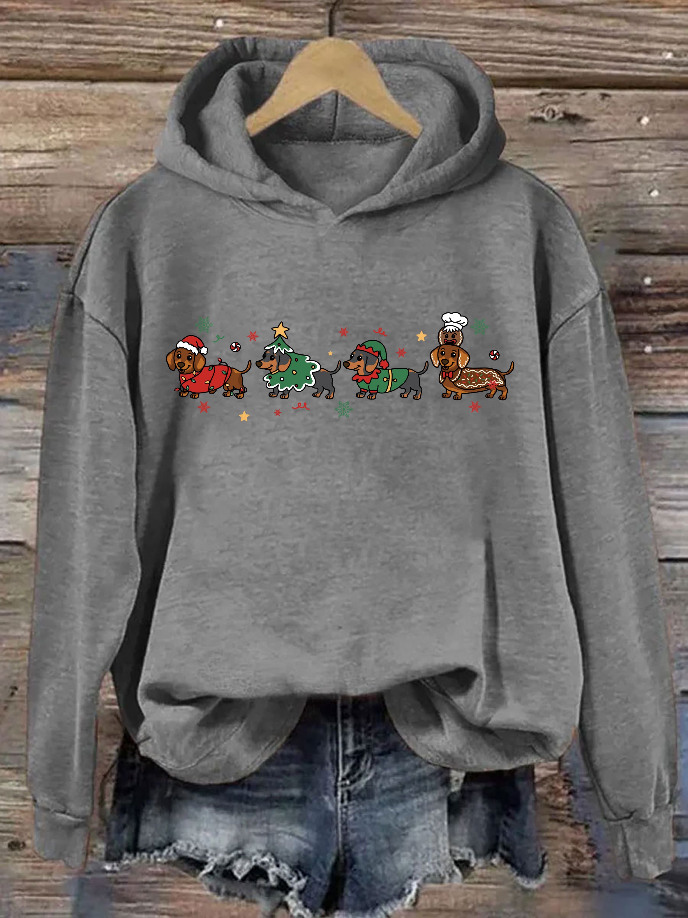 Funny Christmas Dachshund Dog Hoodie