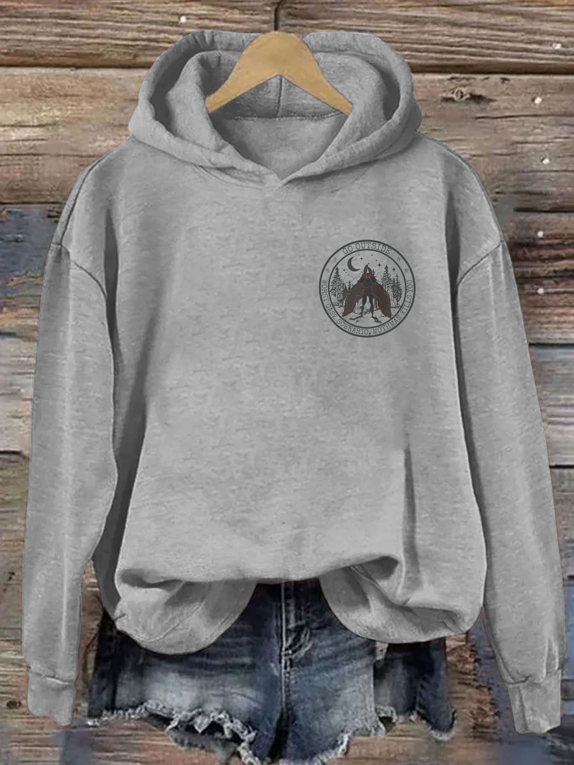 Go Outside Worst Case Scenario Mothman Hoodie
