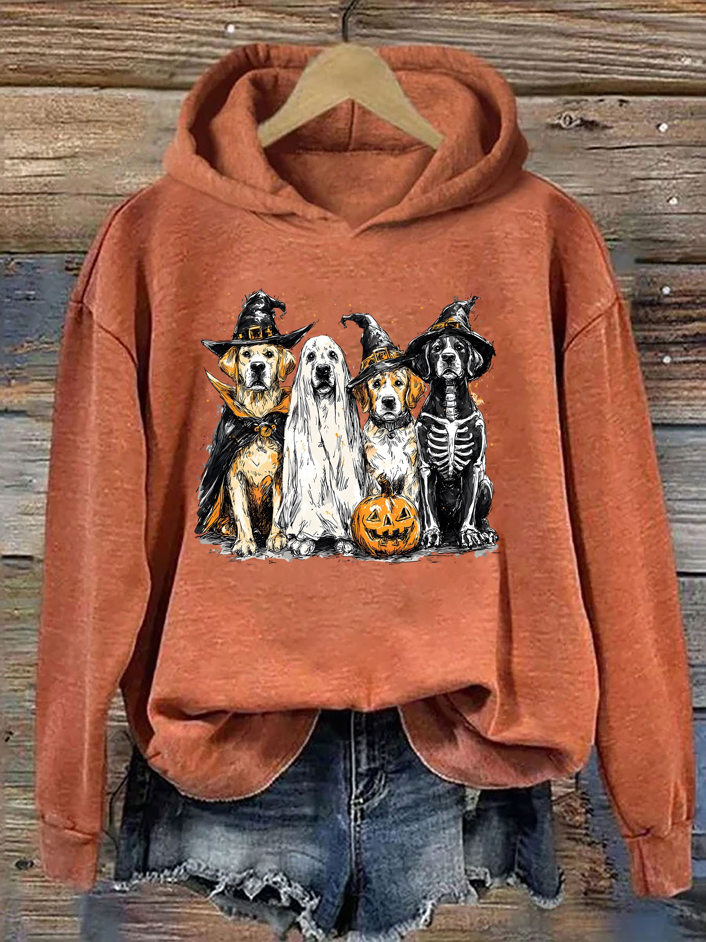 Retro Ghost Dog Hoodie