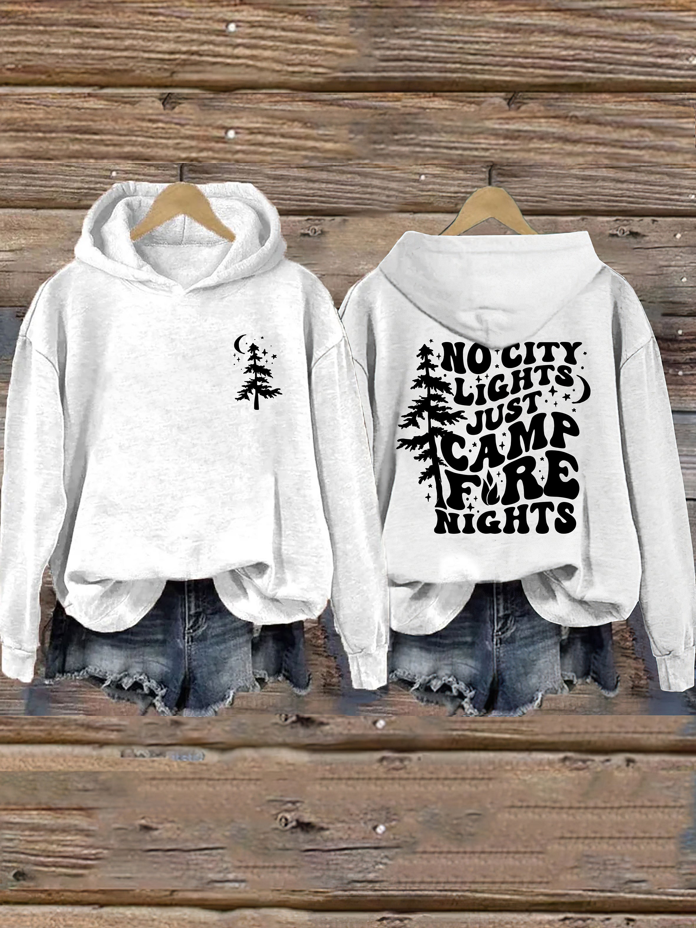 No City Lights Just Camp Fire Nights Hoodie