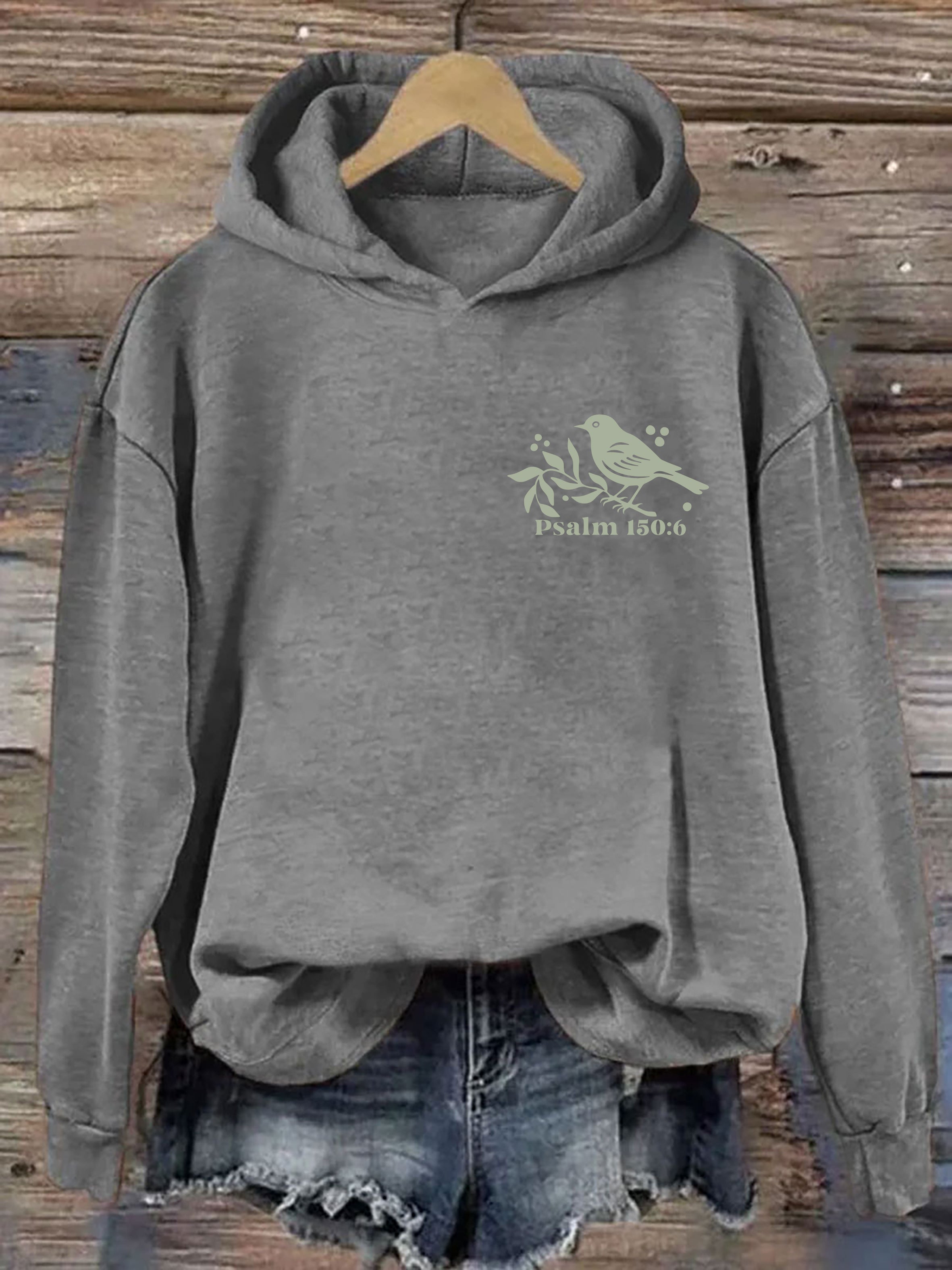 Vintage Faith Based Psalm 150:6 Christian Graphics Hoodie