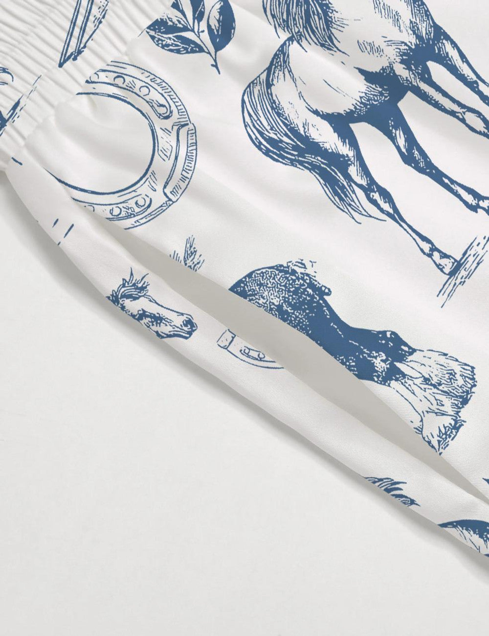 Long Sleeve Horse Lover Satin Pajama Set For Women